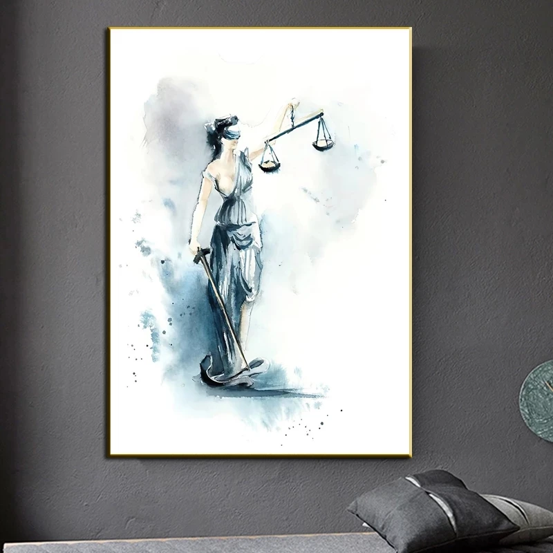 Justice oil painting lawyer